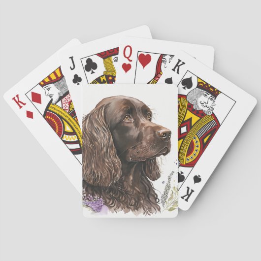 Chocolade bruine Cocker Spaniel Pokerkaarten (Achterkant)
