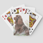 Chocolade bruine Cocker Spaniel Pokerkaarten (Achterkant)