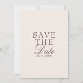 Chocolade Bruine Crème Bloemige Oude Geld Huwelijk Save The Date (Voorkant)