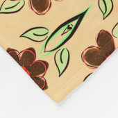 Chocolade bruine en rode fleece deken (Hoek)