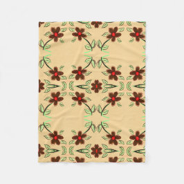 Chocolade bruine en rode fleece deken