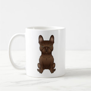 Chocolade Bruine Franse Bulldog Schattige Cartoon Koffiemok