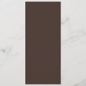 Chocolade Bruine Gouden Barok Monogram Huwelijk Menu (Achterkant)