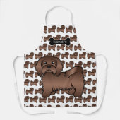 Chocolade Bruine Havanese Mopshond & Naam Schort (Voorkant)