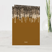 Chocolade Bruine Ijs Glitter Druppels Verjaardag Kaart (Achterkant)