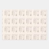 Chocolade Bruine Ivoren Formele Chic Bruiloft Inpakpapier Vel (Voorkant 2)