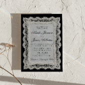 Chocolade Bruine Kant Tante Geld QR Code Bruiloft Kaart