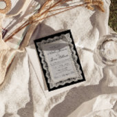 Chocolade Bruine Kant Tante Geld QR Code Bruiloft Kaart