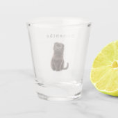Chocolade Bruine Kat Shot Glas (Achterkant)