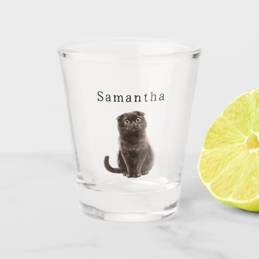 Chocolade Bruine Kat Shot Glas (Voorkant)