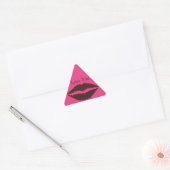 Chocolade Bruine Lipstick Print Roze Sticker (Envelop)