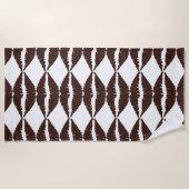 Chocolade Bruine Lipstick Print Strandlaken (Voorkant)