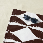 Chocolade Bruine Lipstick Print Strandlaken (In situ)