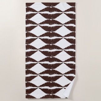 Chocolade Bruine Lipstick Print Strandlaken