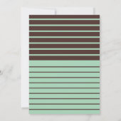 Chocolade Bruine Mint Gestreepte Verjaardagsfeest Kaart (Achterkant)