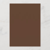Chocolade Bruine Moderne Script Proefhuwelijksdine Menu (Achterkant)