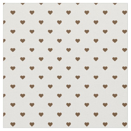 Chocolade bruine polka dot harten stof (Close Up)