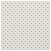 Chocolade bruine polka dot harten stof (Swatch)