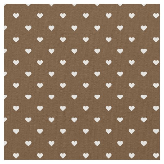 Chocolade bruine polka dot harten stof (Close Up)
