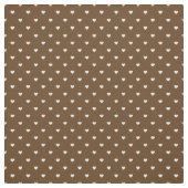 Chocolade bruine polka dot harten stof (Swatch)