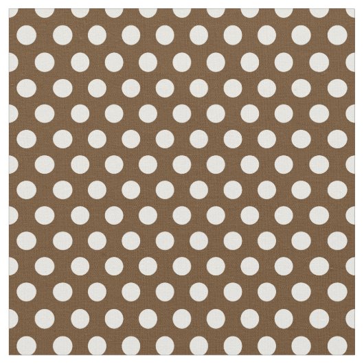 Chocolade bruine polka stippen stof (Close Up)