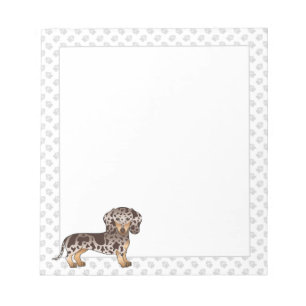Chocolade & Bruine Schimmel Korthaar Dachshund & P Notitieblok