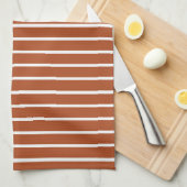Chocolade Bruine Strepen Design  Theedoek (Quarter Fold)
