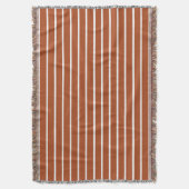 Chocolade Bruine Strepen Ontwerp Deken (Voorkant Verticaal)