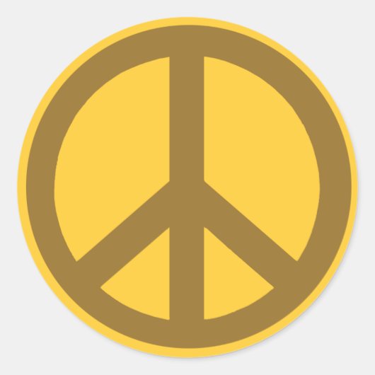 Chocolade Bruine Vrede Symbool Producten Ronde Sticker (Voorkant)