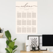 Chocolade Bruine Welkom Trouwtafel Zitplaatsen Poster (Thuiskantoor)