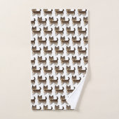 Chocolade Bruine Yorkshire Terrier Hond Patroon Bad Handdoek (Handdoek)
