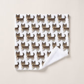 Chocolade Bruine Yorkshire Terrier Hond Patroon Bad Handdoek (Wasdoekje)