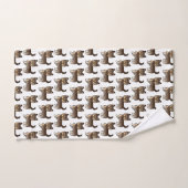 Chocolade Bruine Yorkshire Terrier Hond Patroon Bad Handdoek (Handdoek)