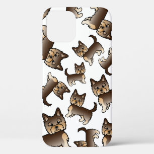 Chocolade Bruine Yorkshire Terrier Hond Patroon Case-Mate iPhone Case