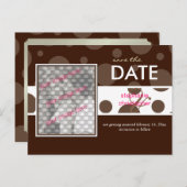 Chocolade bubbels/, Save the Date Foto briefkaarte Aankondigingskaart (Voorkant / Achterkant)