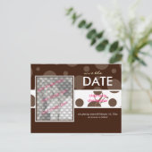 Chocolade bubbels/, Save the Date Foto briefkaarte Aankondigingskaart (Staand voorkant)