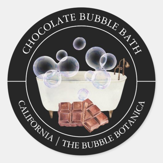 Chocolade Bubble Etiket (Voorkant)