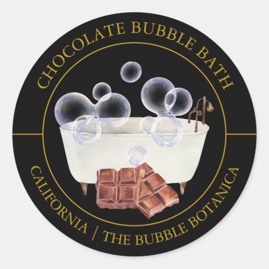 Chocolade Bubble Etiket (Voorkant)
