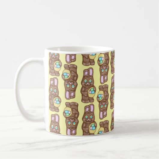 Chocolade Bunnies - Gele koffie-Mok Koffiemok (Links)