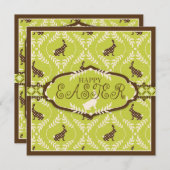 Chocolade Bunnies Invitation Square Kaart (Voorkant / Achterkant)