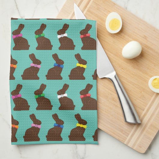 Chocolade Bunnies Kitchen Towel Theedoek (Quarter Fold)