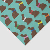 Chocolade Bunnies Large Gift Bag Tissuepapier (Detail)