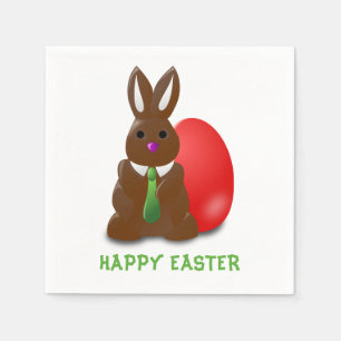 Chocolade Bunny Happy Easter Papier servet
