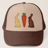 Chocolade Bunny Rabbit Carrot Easter Basket Snoep Trucker Pet (Voorkant)