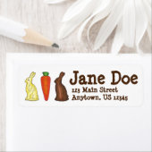 Chocolade Bunny Rabbit Carrot PaasSnoep Etiket (Insitu)