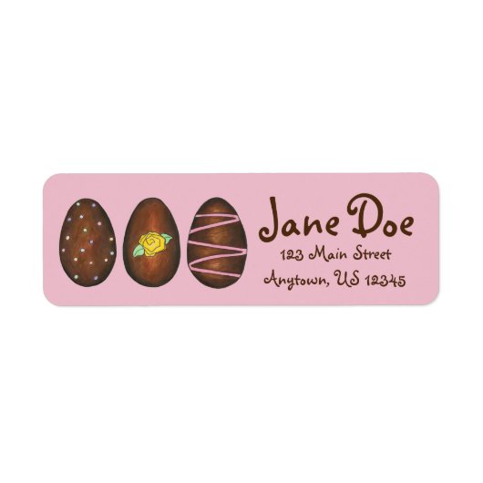 Chocolade Buttercrème Paasadres Snoep Etiket (Voorkant)