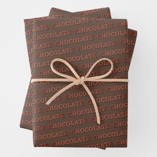 Chocolade Cadeau op Maat Inpakpapier Vel (In situ)