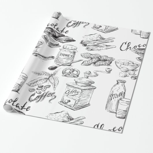 Chocolade Cadeaupapier (Uitgerold)