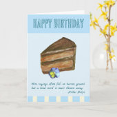 Chocolade Cake Betekenisvolle Quote Verjaardag Kaa Kaart (Gele Bloem)