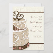Chocolade Cake Bridal Shower Invitation Kaart (Voorkant)